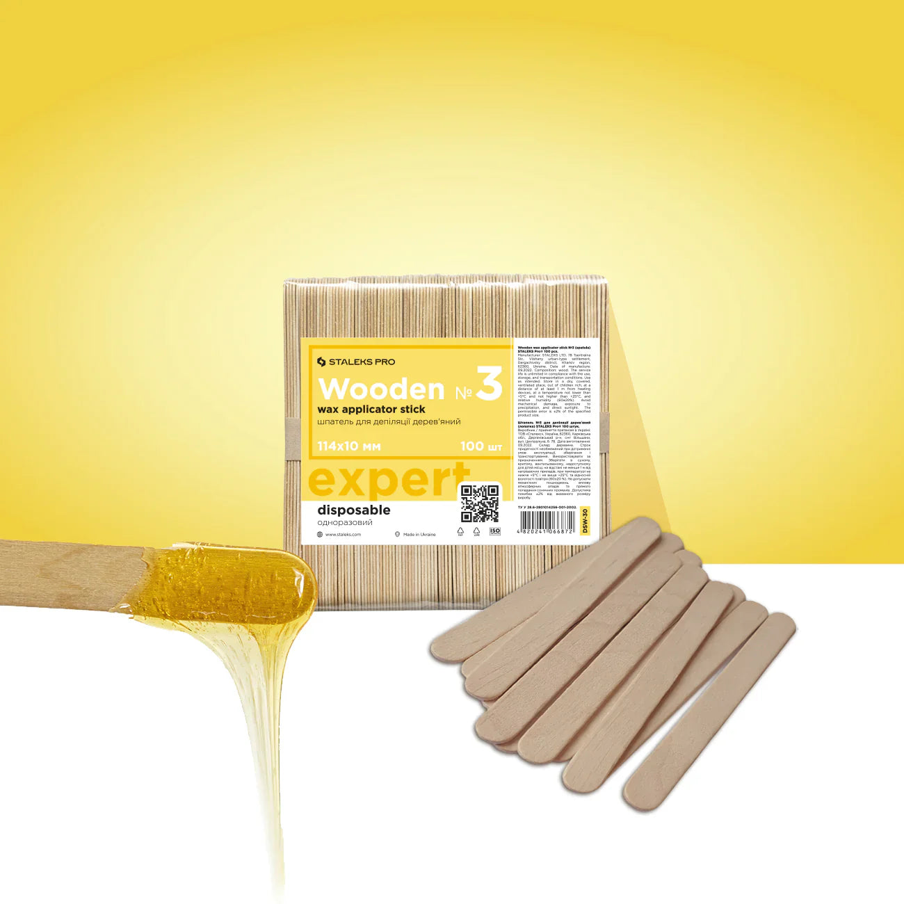 Spatule En Bois Jetable Pour Application De Cire