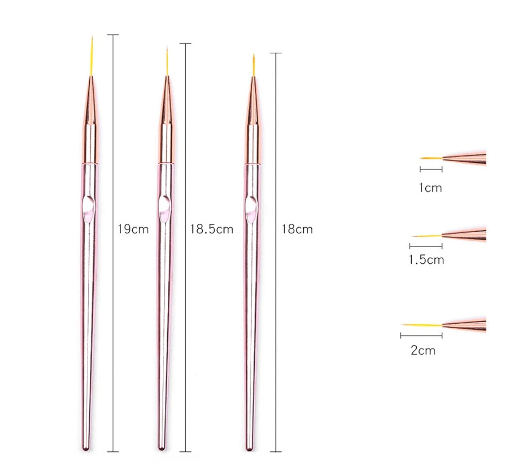 Lot de 3 Pinceaux Liners