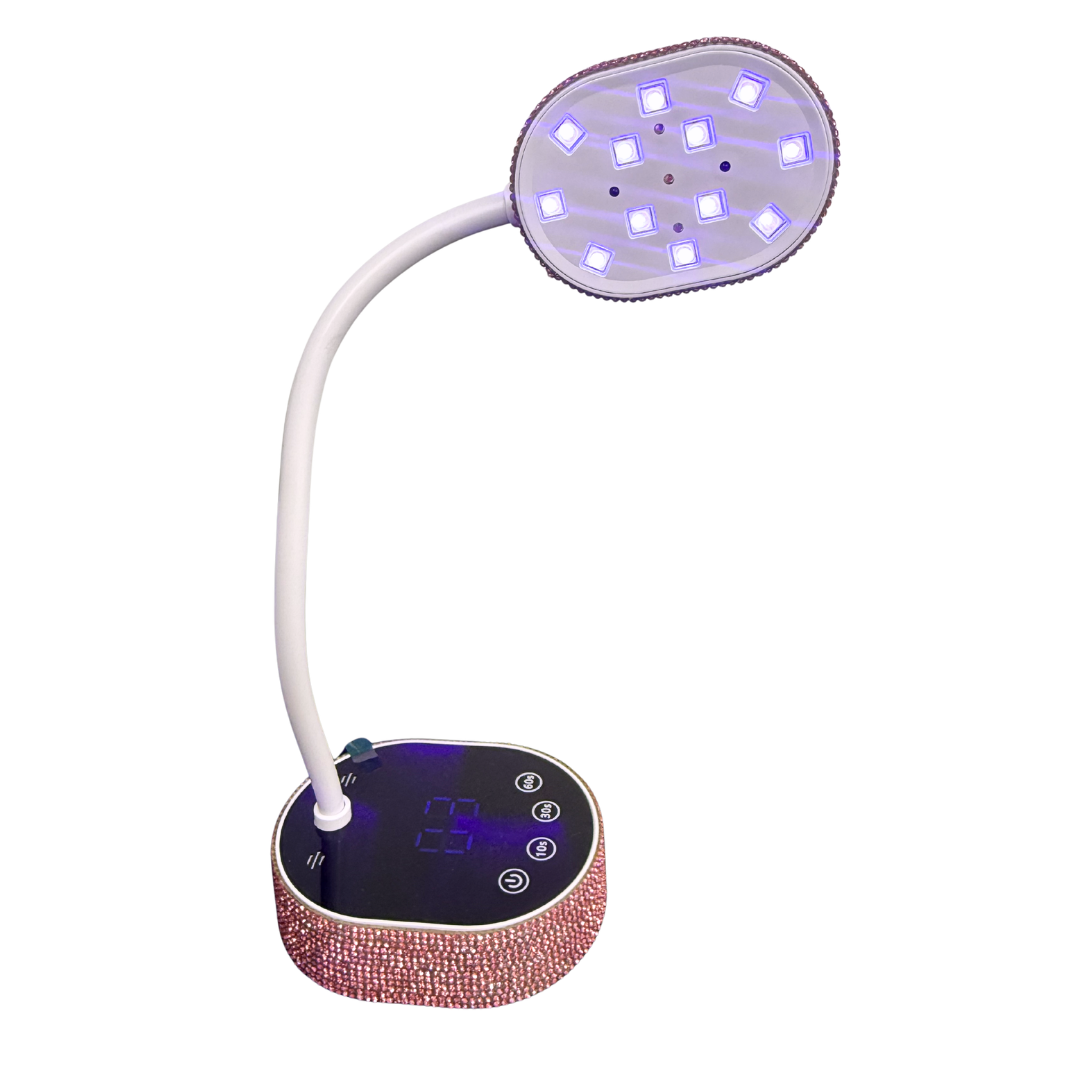 Lampe Sans Fil Strass Rose