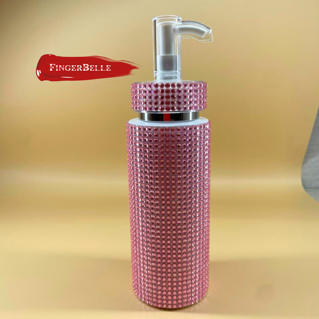 Flacon pompe- strass rose