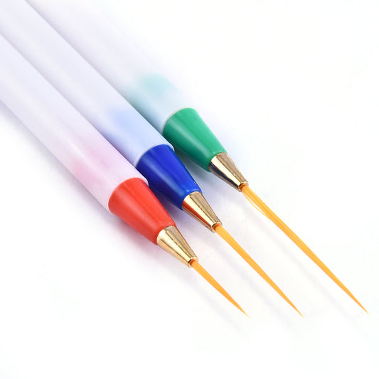 Lot de 3 Pinceaux Liner Blancs