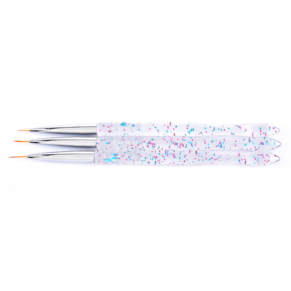 Lot de 3 Pinceaux Liner Paillettes